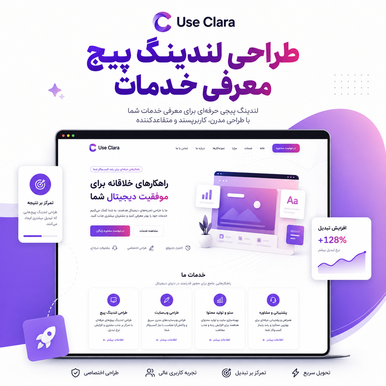 طراحی لندینگ پیج معرفی خدمات