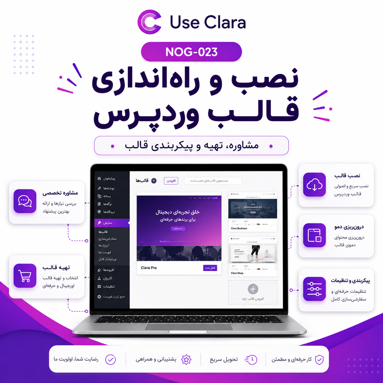 پکیج مشاوره، تهیه، نصب، راهاندازی و پیکربندی قالب